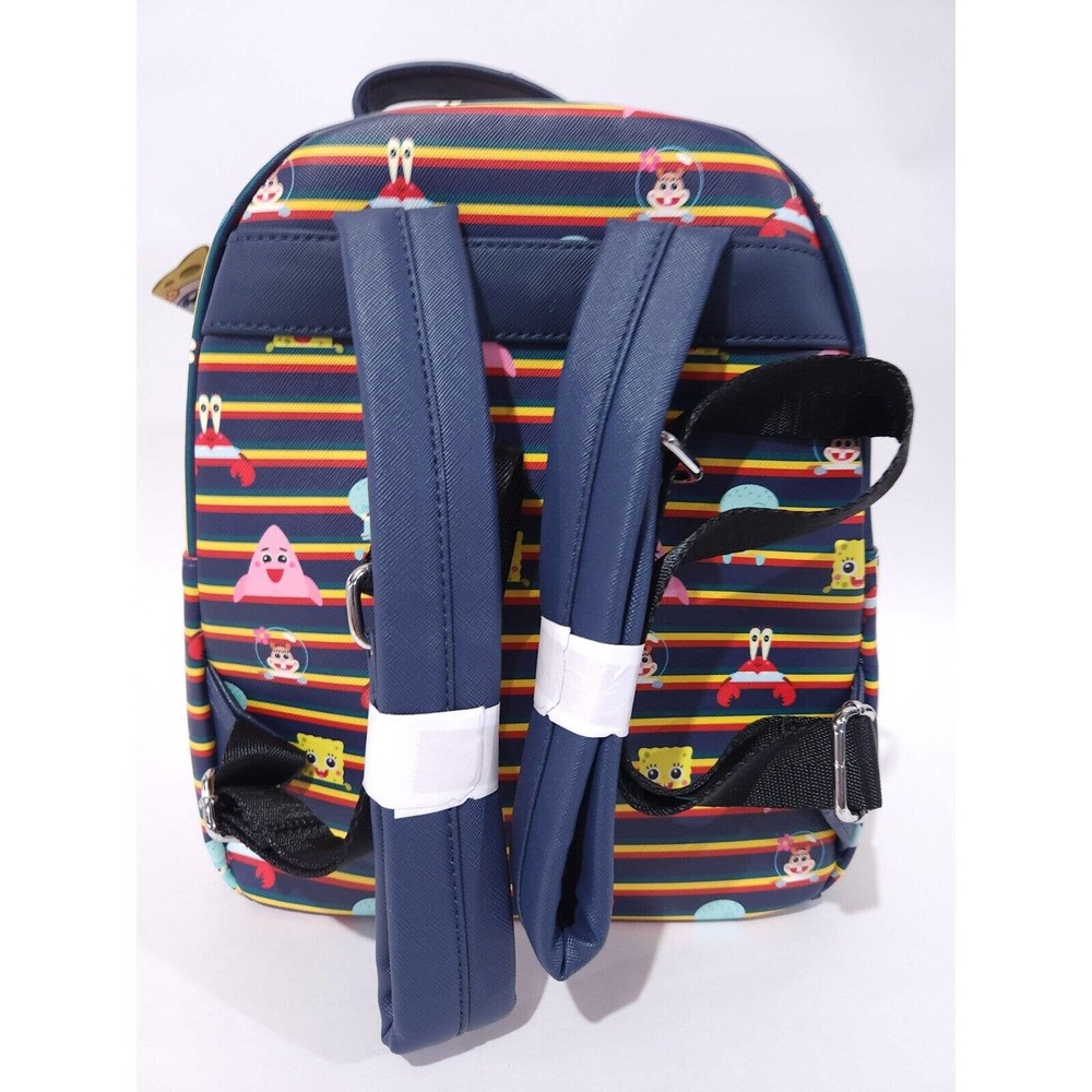 SpongeBob SquarePants Nickelodeon Chibi Striped Mini Backpack Loungefly Style - Picture 8 of 12